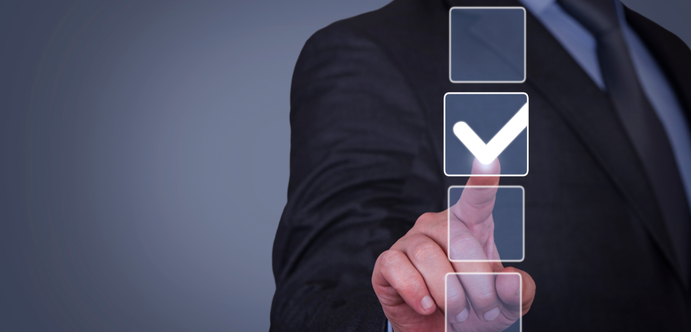 Hand checking off a checkbox