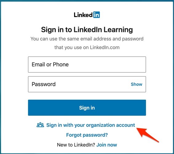 linkedin learning log in