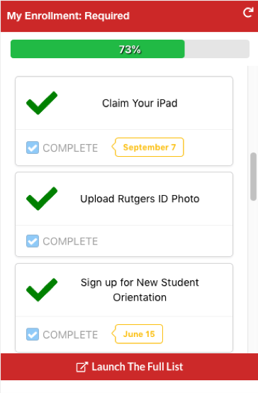 Apply for an iPad screen shot