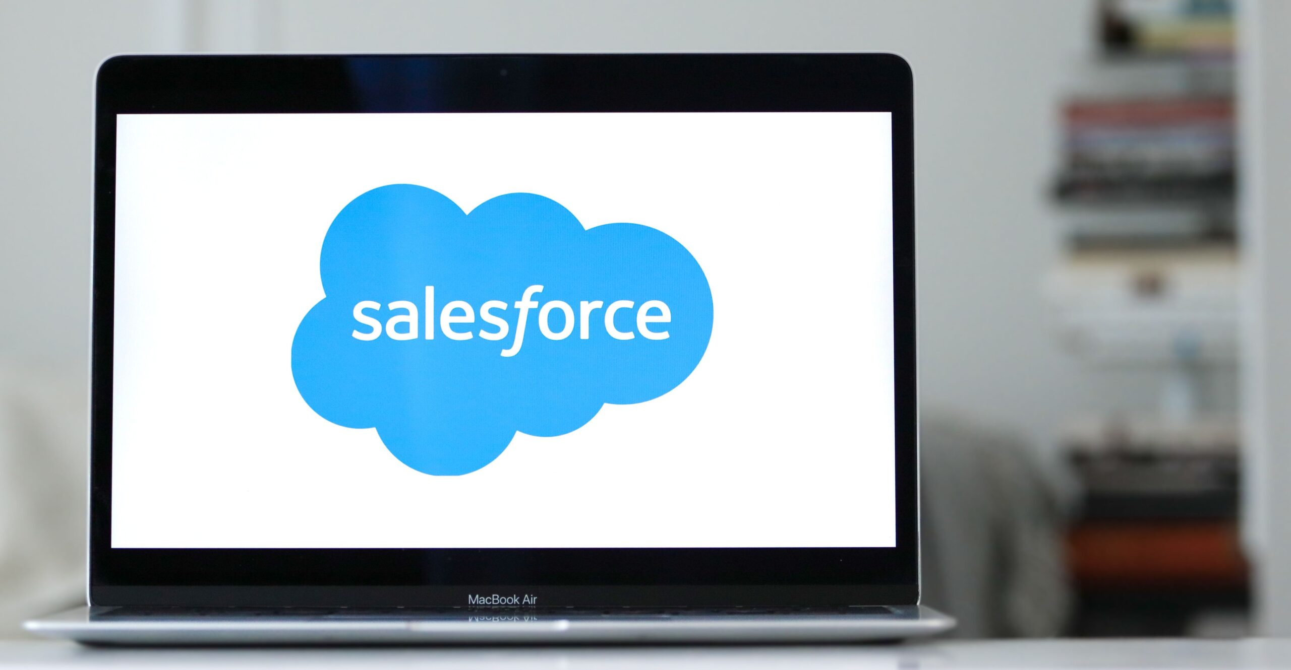 Logo of Salesforce, an American cloud-based software corporation on a computer screen Professor, Chairman of Medicine and Chancellor Scholar, Rutgers-Robert Wood Johnson School of Medicine Fredric E. Wondisford, MD meets with patient Shirley Brick Cardiology Fellow Juman Takeddin takes notes
