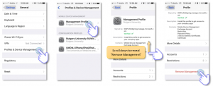 management device removing ios devices mobile rutgers connect modified published february september