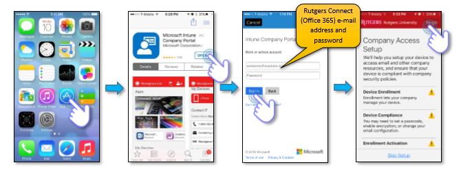 Enabling mobile device management on iOS devices - Rutgers Connect