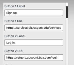 Button 1 label and Button 2 label