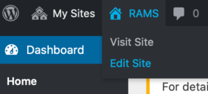 Subsite dashboard
