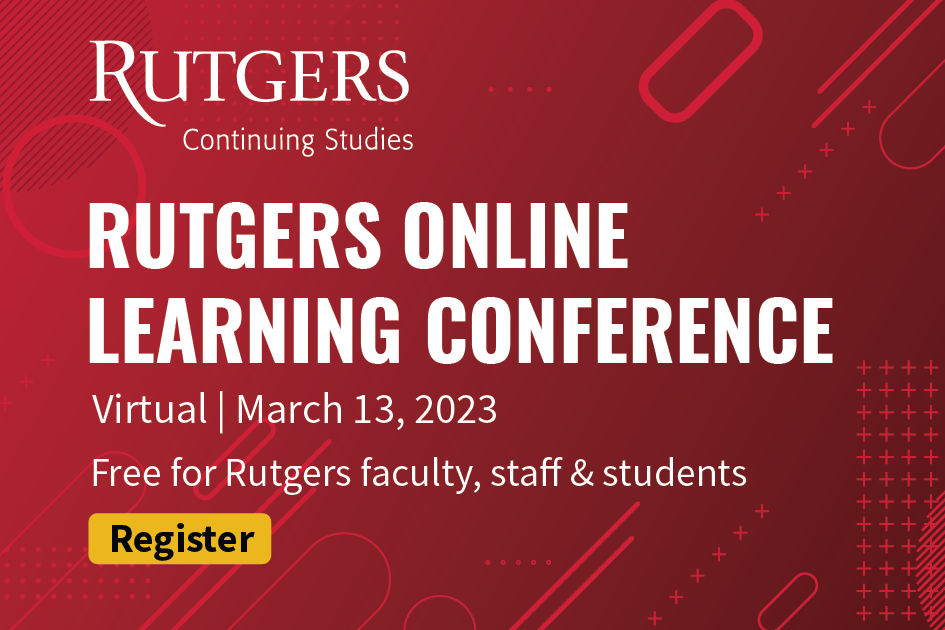 Rutgers Online Learning Conference is open for registration